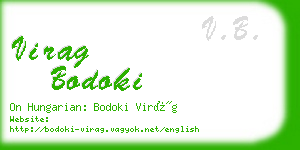 virag bodoki business card